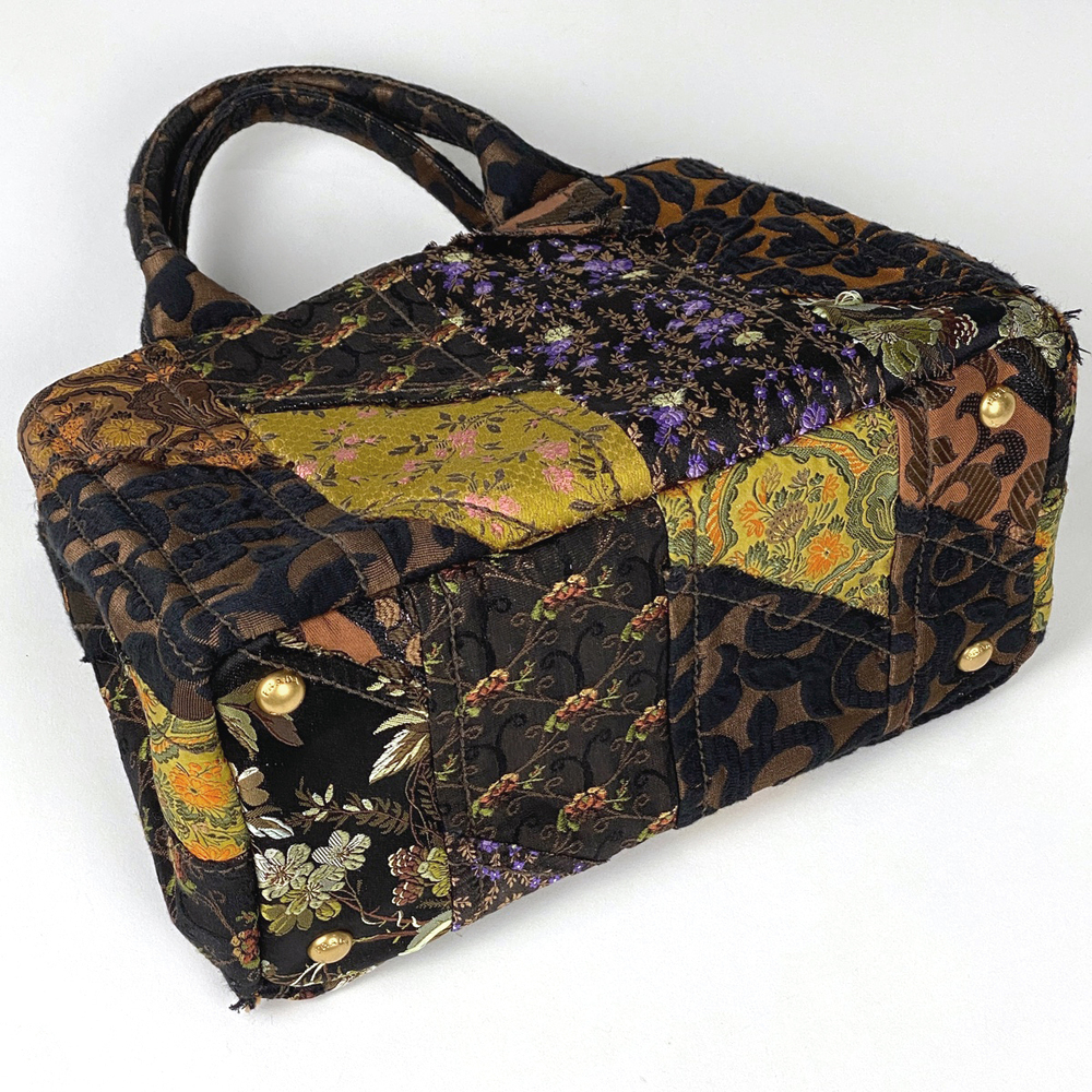 Prada 2way Mini Patchwork Fabric Bag Shoulder Can… - image 1